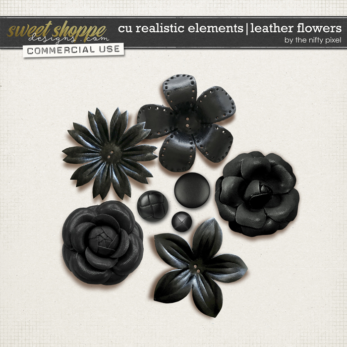 CU REALISTIC ELEMENTS | LEATHER FLOWERS by The Nifty Pixel