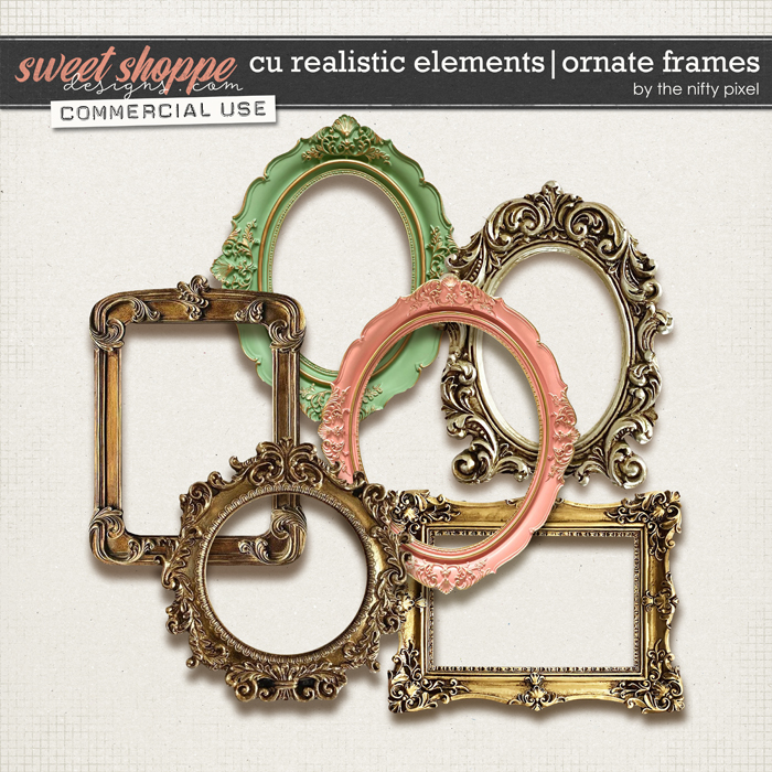 CU REALISTIC ELEMENTS | ORNATE FRAMES by The Nifty Pixel