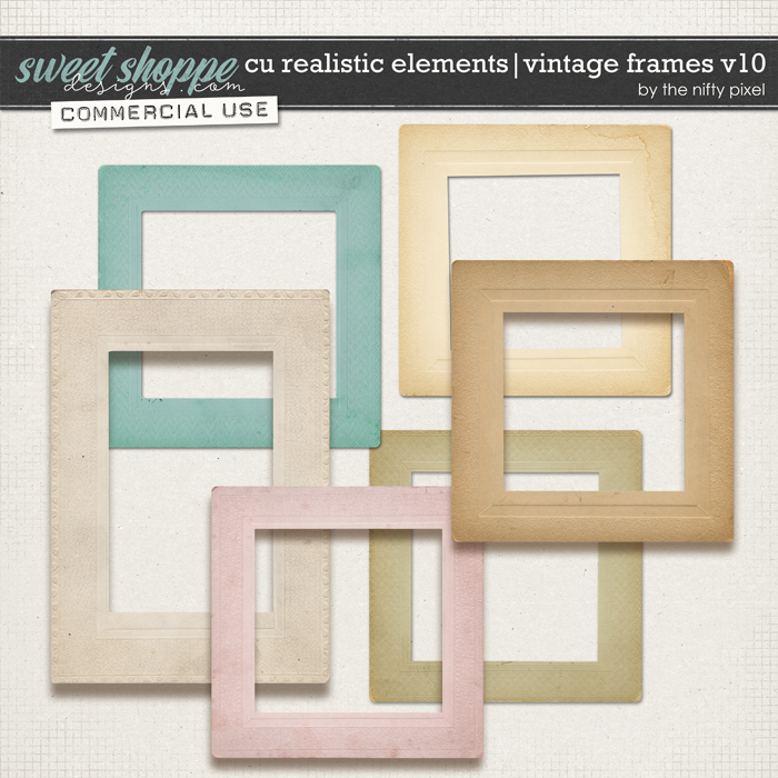 CU REALISTIC ELEMENTS | VINTAGE FRAMES Vol.10 by The Nifty Pixel