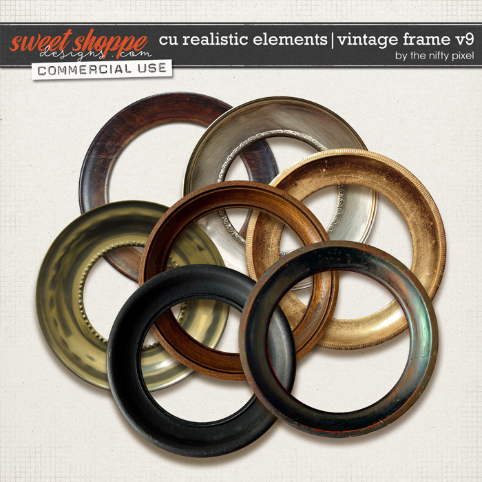 CU REALISTIC ELEMENTS | VINTAGE FRAMES V.9 by The Nifty Pixel