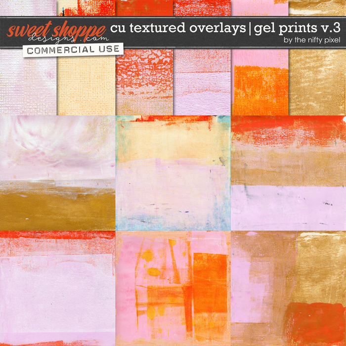 CU TEXTURED OVERLAYS | GEL PRINTS V.3 by The Nifty Pixel