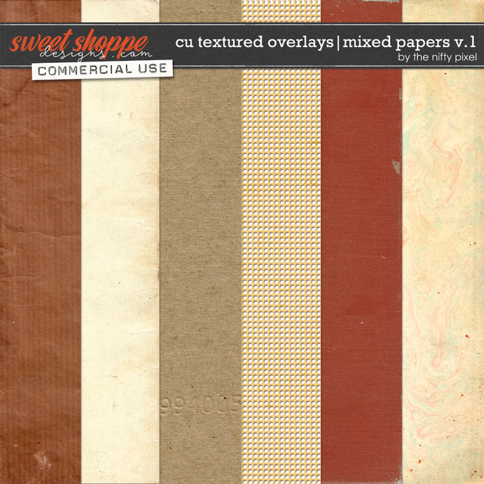 CU TEXTURED OVERLAYS | MIXED PAPERS V.1 by The Nifty Pixel