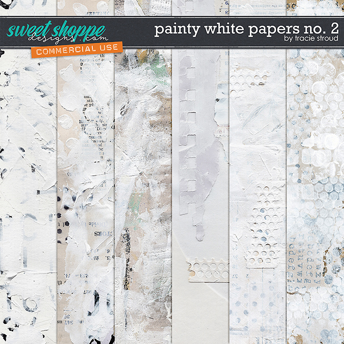 CU Painty White Papers no. 2 by Tracie Stroud