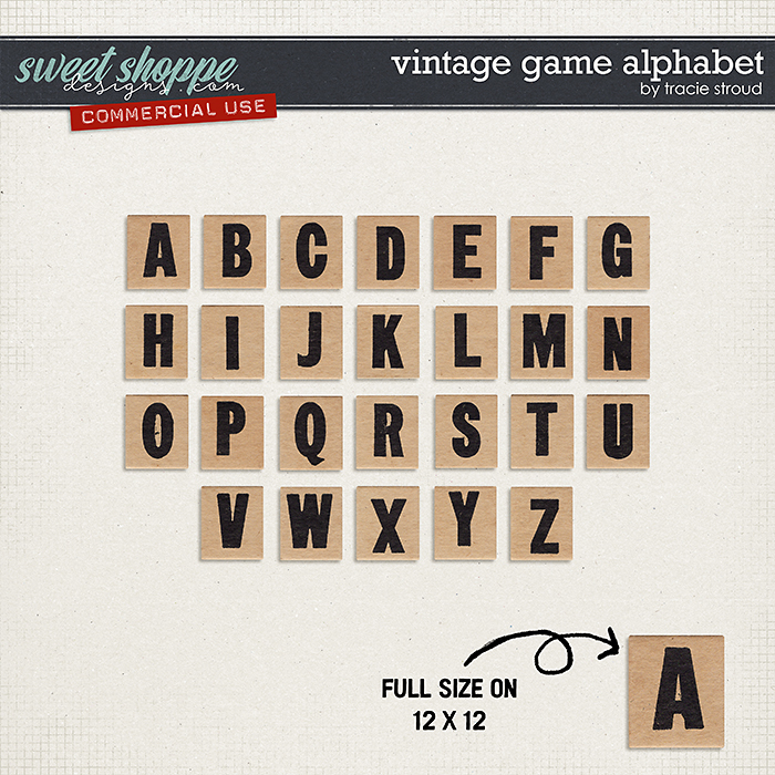 CU Vintage Game Alphabet by Tracie Stroud