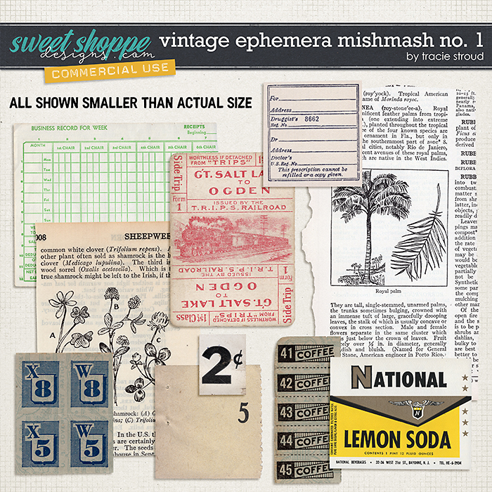 CU Vintage Ephemera MishMash no 1 by Tracie Stroud