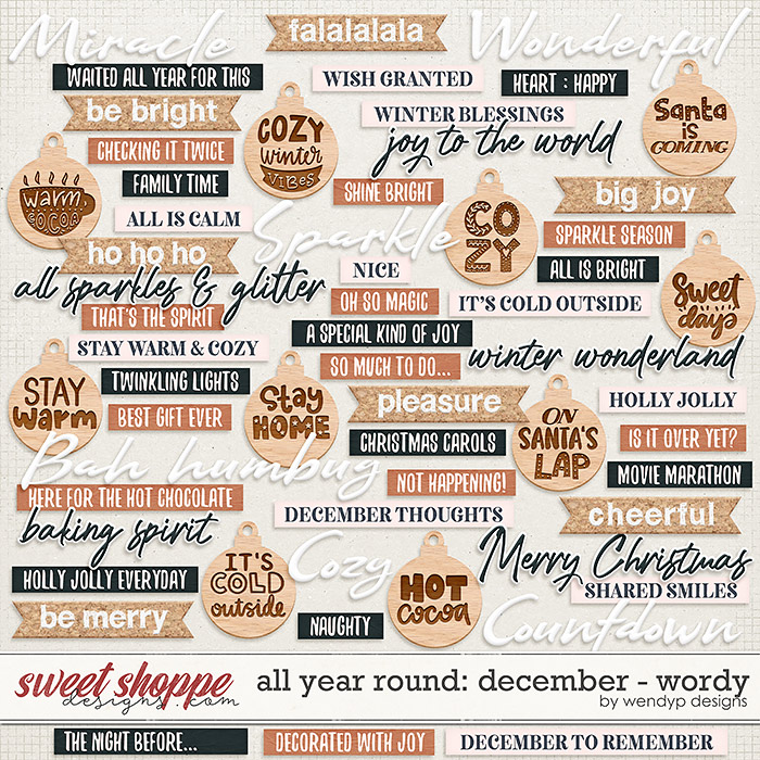 All year round: December - Wordy by WendyP Designs
