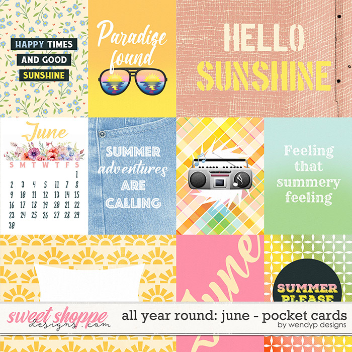 All year round: June - Pocket cards by WendyP Designs