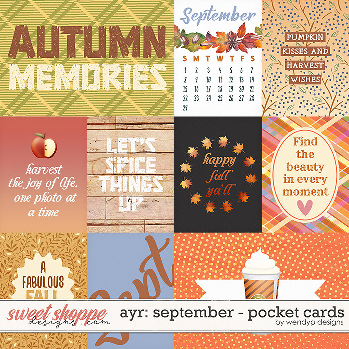 All year round: September - Pocket Cards by WendyP Designs