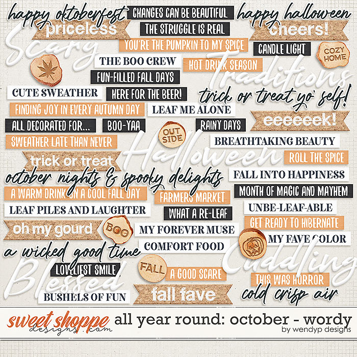 All year round: October - Wordy by WendyP Designs All year round: October - Wordy by WendyP Designs