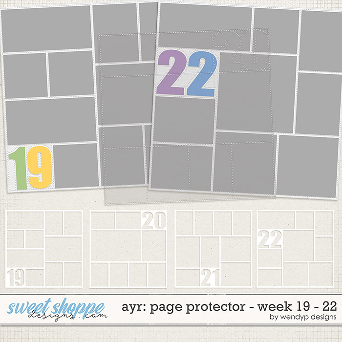 All year round: page protectors - week 19 to 22 by WendyP Designs