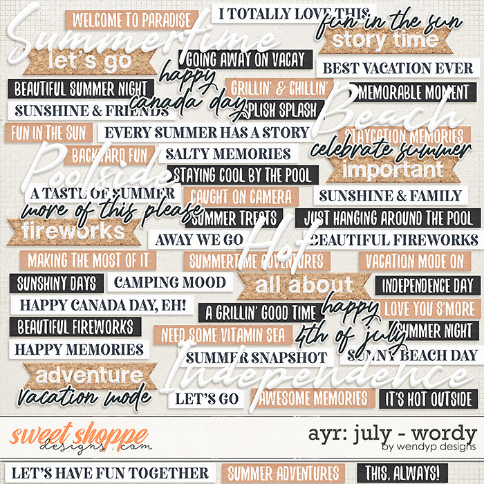 All year round: July - wordy by WendyP Designs