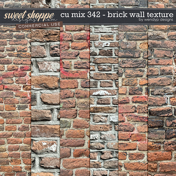 CU Mix 342 -  Brick wall texture by WendyP Designs
