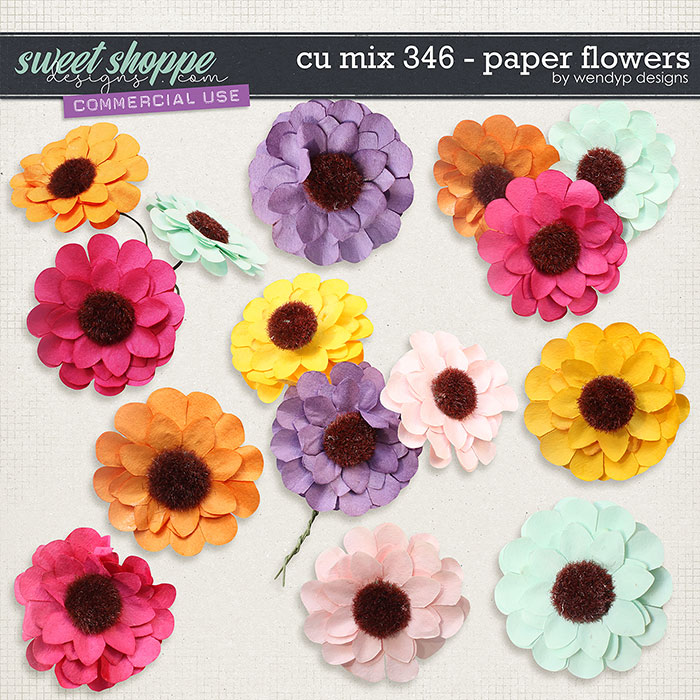 CU Mix 346 - Paper flowers by WendyP Designs CU Mix 346 - Paper flowers by WendyP Designs