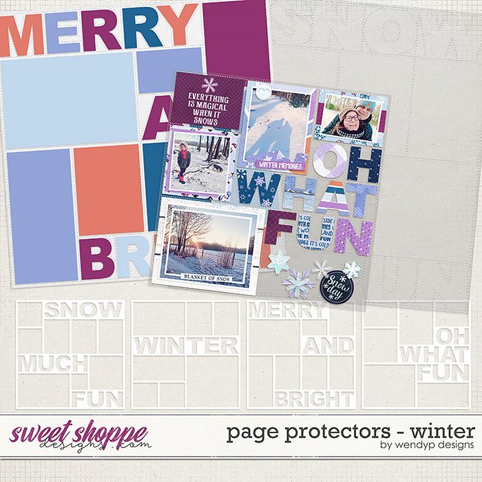 Page protectors: Winter by WendyP Designs