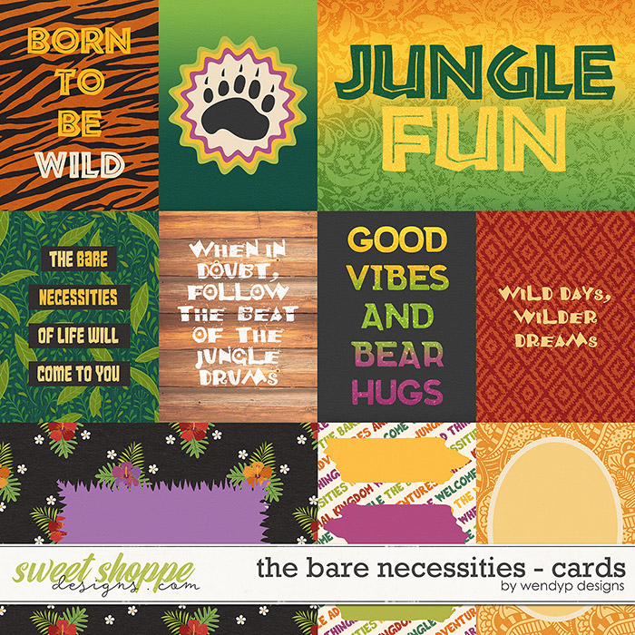 The bare necessities - Cards by WendyP Designs 