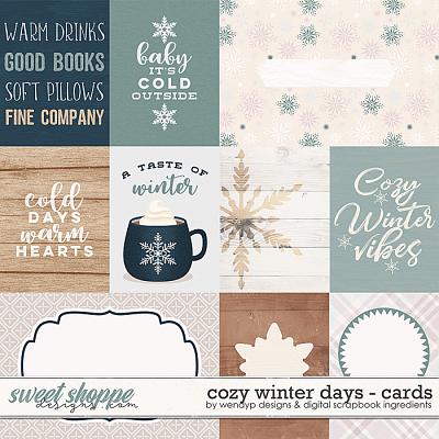 Cozy winter days - cards by Digital Scrapbook Ingredients & WendyP Designs