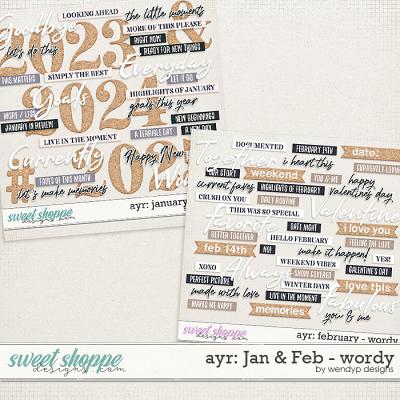 All year round: January & February  - wordy by WendyP Deaigns
