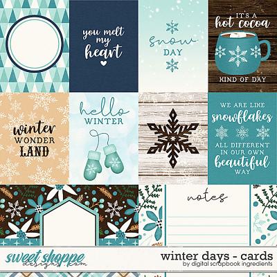 Winter Days | Cards by Digital Scrapbook Ingredients