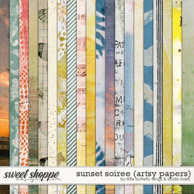 Sunset Soiree Papers by Little Butterfly Wings & Studio Basic