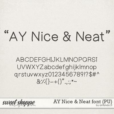 AY Nice and Neat font {PU} by Amanda Yi