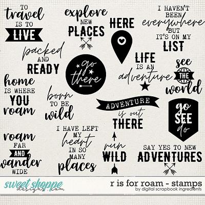 R is for Roam | Stamps by Digital Scrapbook Ingredients