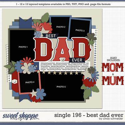 Cindy's Layered Templates - Single 196: Best Dad Ever by Cindy Schneider