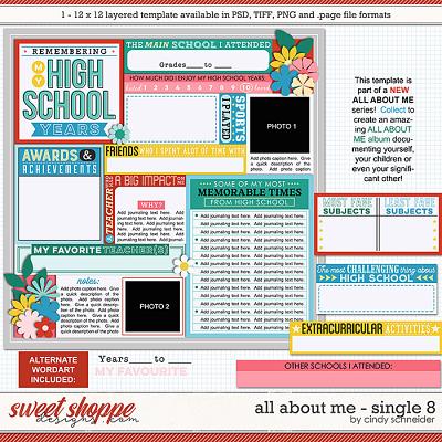 Cindy's Layered Templates - All About Me: Single 8 by Cindy Schneider