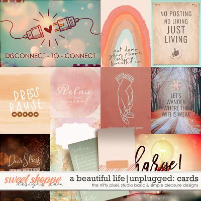 A Beautiful Life: Unplugged Cards by Simple Pleasure Designs & Studio Basic & The Nifty Pixel