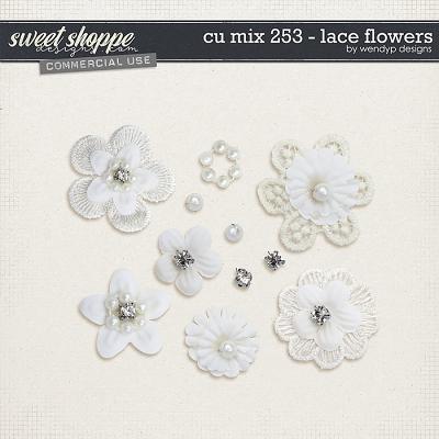 CU Mix 253 - Lace flowers by WendyP Designs