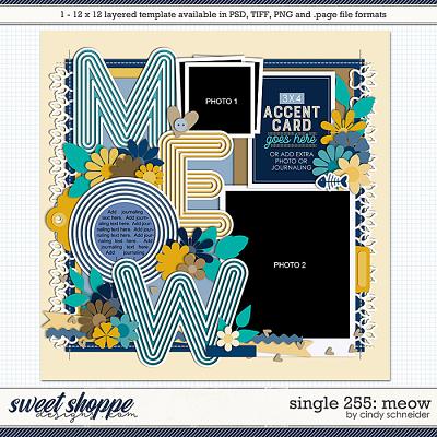Cindy's Layered Templates - Single 255: Meow by Cindy Schneider