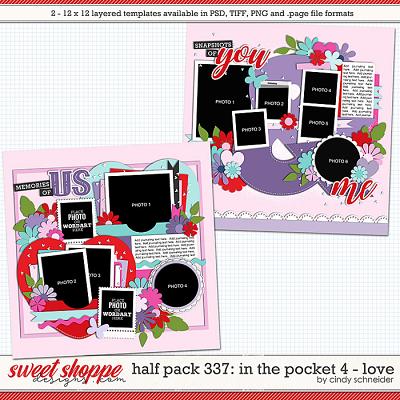 Cindy's Layered Templates - Half Pack 337: In the Pocket 4 - Love by Cindy Schneider