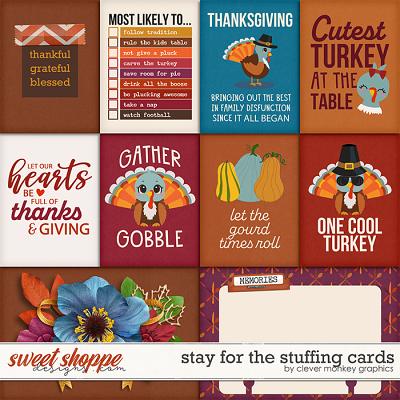 Stay for the Stuffing Cards by Clever Monkey Graphics 
