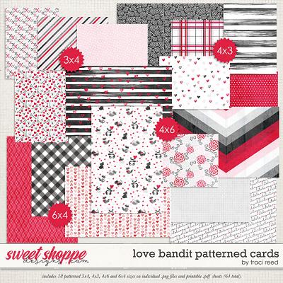 Love Bandit Patterned Cards by Traci Reed