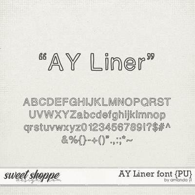 AY Liner font {PU} by Amanda Yi