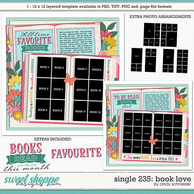 Cindy's Layered Templates - Single 235: Book Love by Cindy Schneider