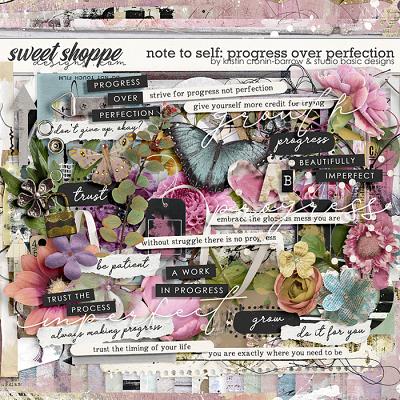 Note to Self: Progress Over Perfection Kit by Kristin Cronin-Barrow and Studio Basic Designs