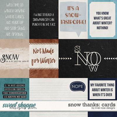 Snow Thanks: Cards by River Rose Designs