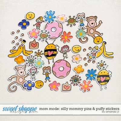 Mom mode: silly mommy: pins & puffy stickers by Amanda Yi