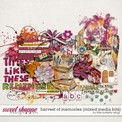 Harvest of memories {mixed media bits} by Little Butterfly Wings