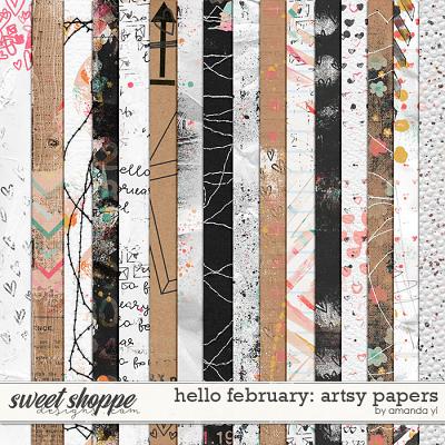 Hello February: artsy papers by Amanda Yi