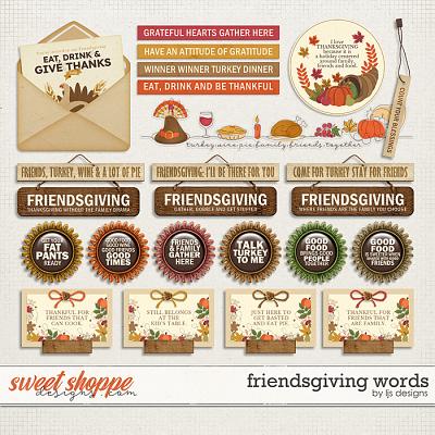 Friendsgiving Words by LJS Designs