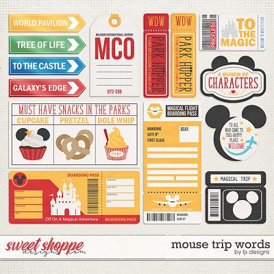 Mouse Trip Words by LJS Designs