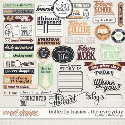 Butterfly Basics - The Everyday - word art by Little Butterfly Wings