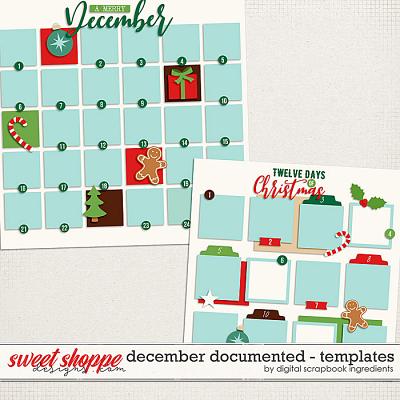 December Documented Templates by Digital Scrapbook Ingredients