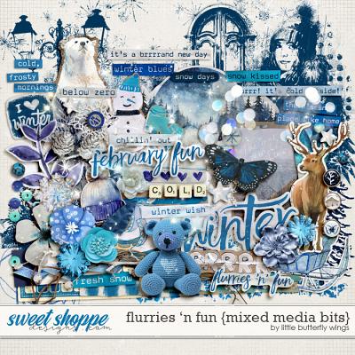 Flurries 'n fun {mixed media bits} by Little Butterfly Wings