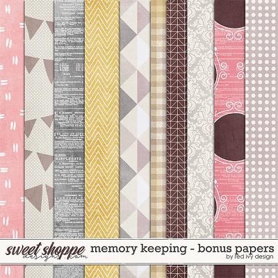 Memory Keeping - Bonus Papers by Red Ivy Design