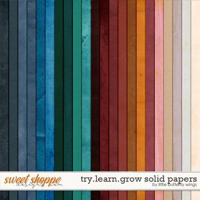 Try.Learn.Grow solid papers by Little Butterfly Wings