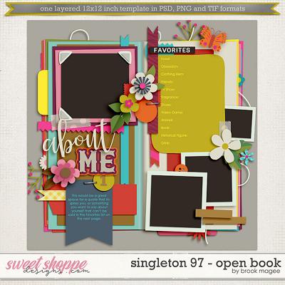 Brook's Templates - Singleton 97 - Open Book by Brook Magee