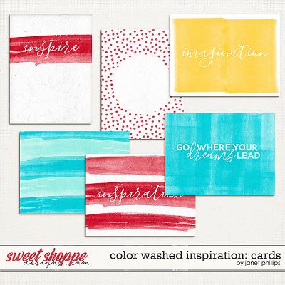 Color Washed Inspiration Journaling Cards by Janet Phillips