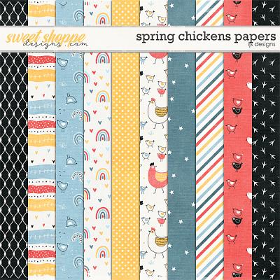 Spring Chicken Papers by LJS Designs 